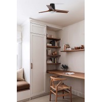 Потолочный вентилятор HEYWOOD TUB S Ш900 черный/орех 3P LED 10W TUYA