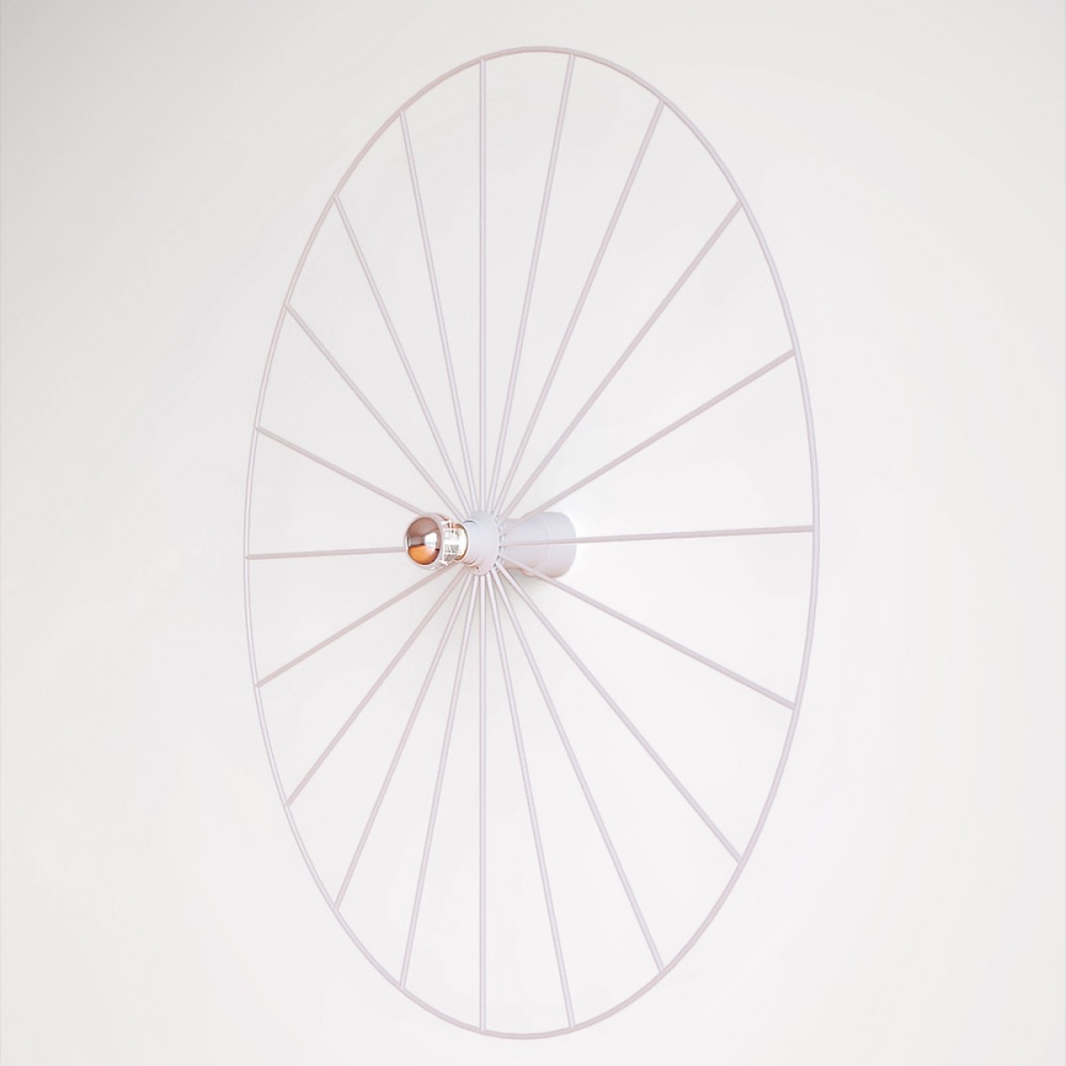 Бра Wheel 90 см белый + цоколь 5 см белый