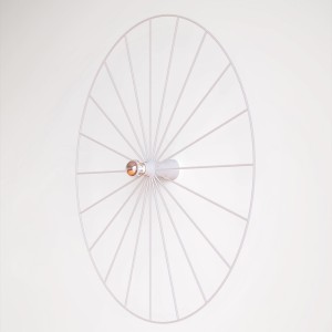 Бра Wheel 90 см белый + цоколь 5 см белый