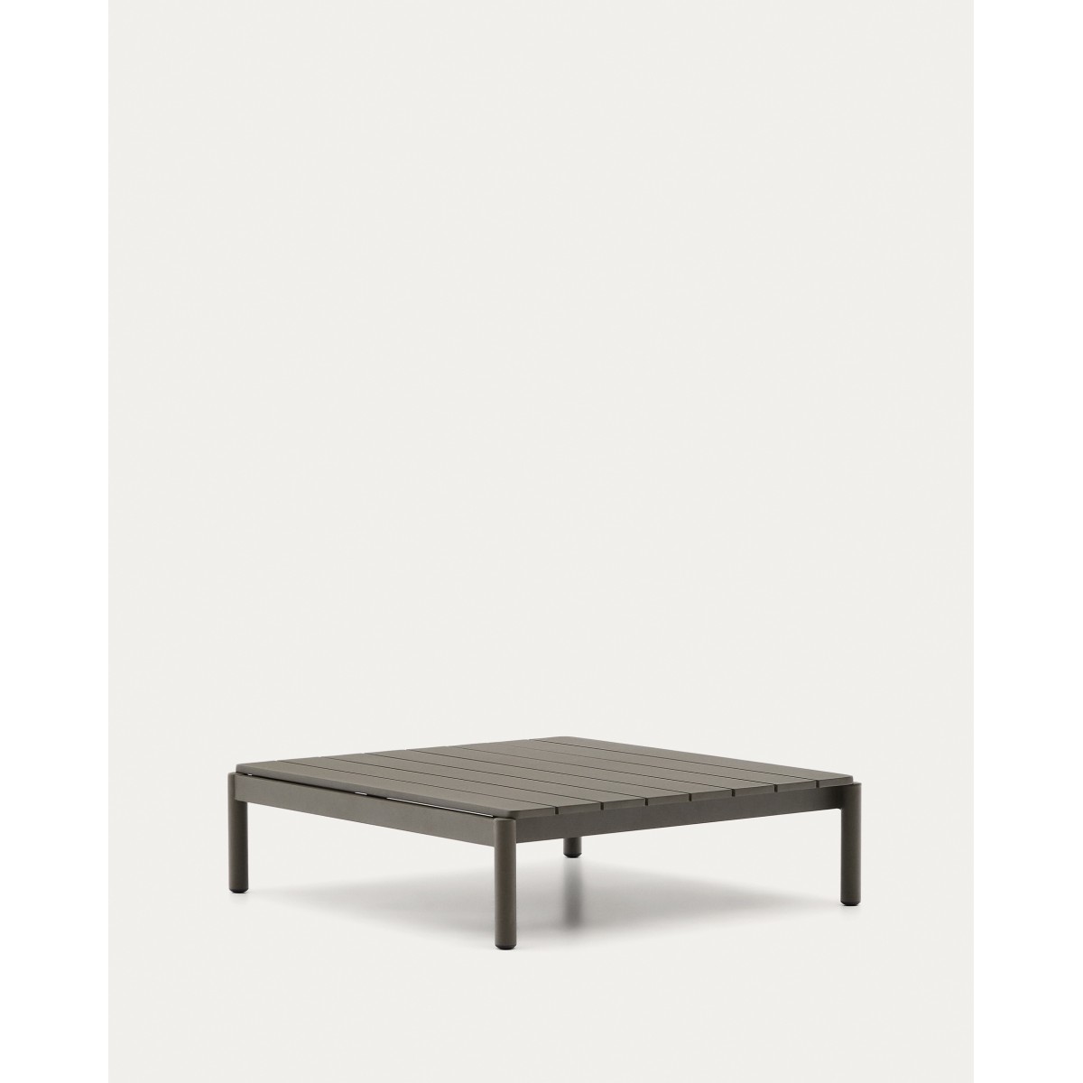 Журнальный столик Sorells из зеленого алюминия 89 x 91 см