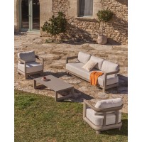 Уличное кресло Nerano из алюминия цвета таупе