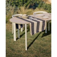 Уличный стол Erice из алюминия и закаленного стекла цвета экрю, 230 x 100 см