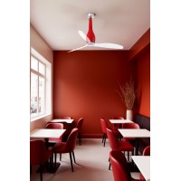 Потолочный вентилятор ETERFAN Ш1280 MM Блестящий красный/прозрачный PALAS