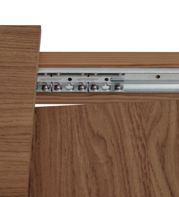 Раздвижной стол Narevi из дубового шпона с отделкой под орех, 130 (190) x 80 см