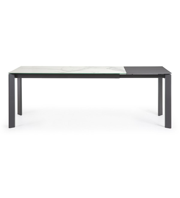 Стол Atta 160 (220) x90 антрацит, керамика