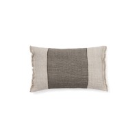 Чехол для подушки Lorin из льна зелёного цвета с бахромой 30 x 50 см