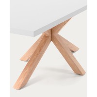 Стол Arya 200x100 белый со стальными ножками под дерево