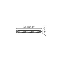 Уличный настенный светильник SCUBA 600 LOUVER черный 20W 2700K 220-240V