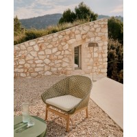 Кресло Olbia из искусственного ротанга и массива тика