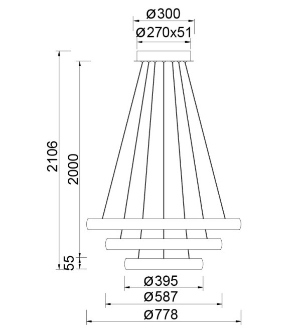 9428  Люстра подвесная MANTRA FLATS