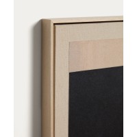 Абстрактная картина Varo на бежевом льняном полотне и бумаге, 50 x 70 см