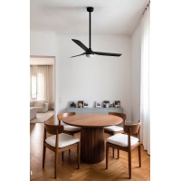 Потолочный вентилятор PUNT Ш1300MM черный 3 PALAS LED 18W TUYA
