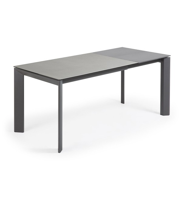 Стол Atta 120 (180) x80 антрацит, керамика