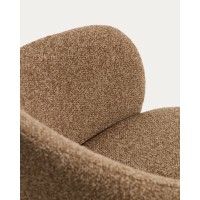 Стул Maina из коричневой синели и коричневой стали