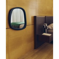Зеркало из тикового дерева Alura черного цвета 45,5 x 47 см