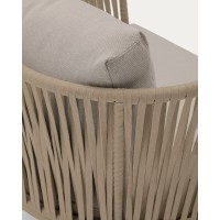 Уличное кресло Saconca из бежевой веревки и стали