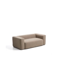 Двухместный диван Blok из коричневой синели, 210 см