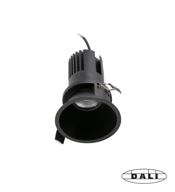 Встраиваемый светильник TULIPA DOWN SIM IP65 15W черный 50° 2700K CRI90 DALI