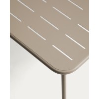 Уличный стол Zivia из оцинкованной стали бежевого цвета, 90 x 50 см