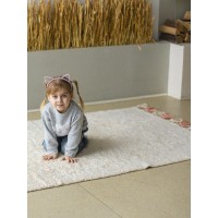 Хлопковый ковер Lillaland COLORFUL WHITE PINK 120*180