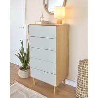 Комод Anielle из массива и шпона ясеня с тремя ящиками 60 x 117 см