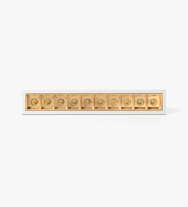 Встраиваемый светильник TROOP 10x2W бело-золотой 15° 4000K CRI90