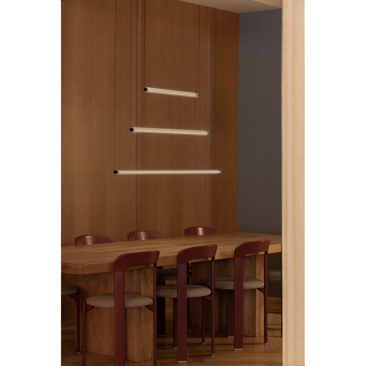 Подвесной светильник LUMINA 600 1L COLGANTE HORIZL черный LED 12W 2200K