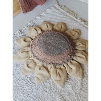 Круглая интерьерная подушка Подсолнух 90*90