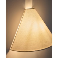 Настенный светильник Lumeni из бежевого каучукового дерева и льна, 30 см