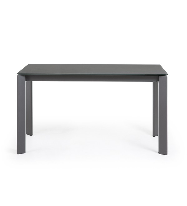 Стол Atta 140 (200) x90 темно-серый, стекло