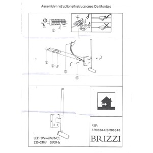 BR06845 Настенный светильник DAROCA