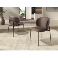Стул 4239 из темно-коричневой экокожи