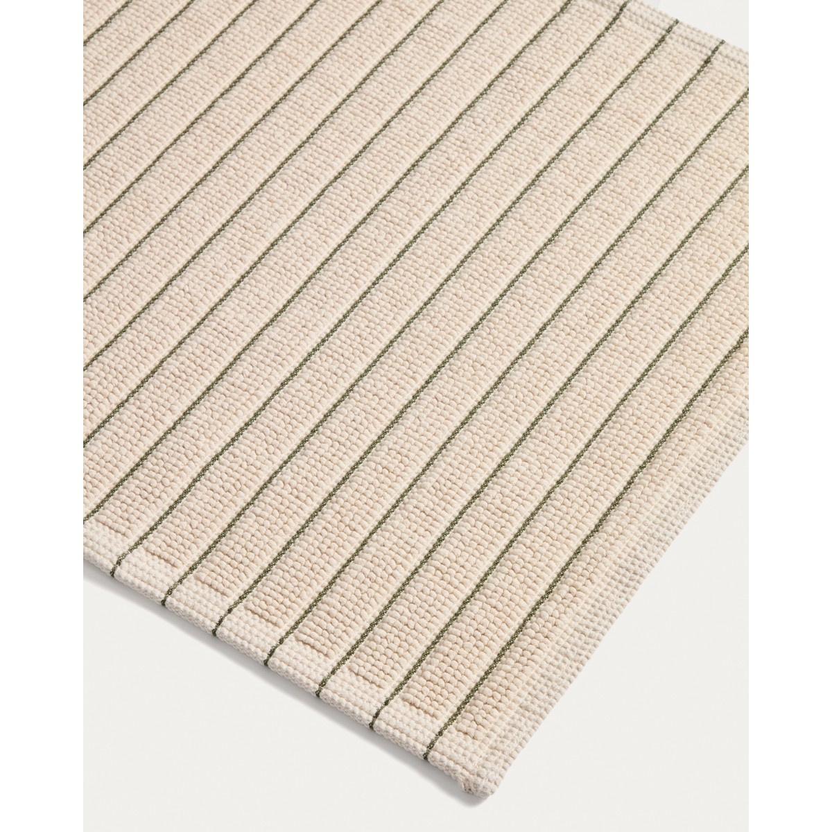 Хлопковый коврик для ванной Merade с зелеными полосками, 50 x 80 см