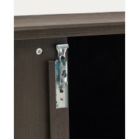 Шкафчик для ванной Mailen из ясеневого шпона в темной отделке, 90 x 45