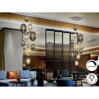 Подвесной светильник Ovila дымчатый/янтарный 9L