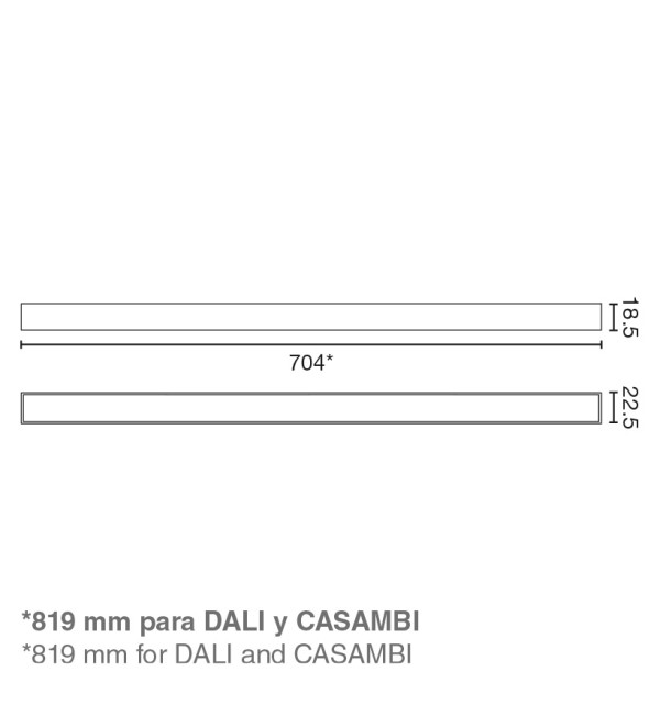 Светильник для линейной системы NESO SLIM LINE-70 2700K черный DALI