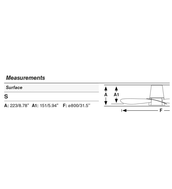 Потолочный вентилятор KLOVER S Ш800MM белый 4P 18W LED CCT DIM TUYA