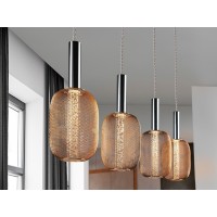 Подвесной светильник Micron 4L хром/золото