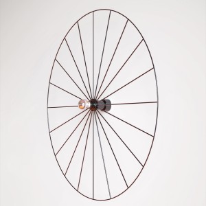 Бра Wheel 90 см черный + цоколь 5 см черный