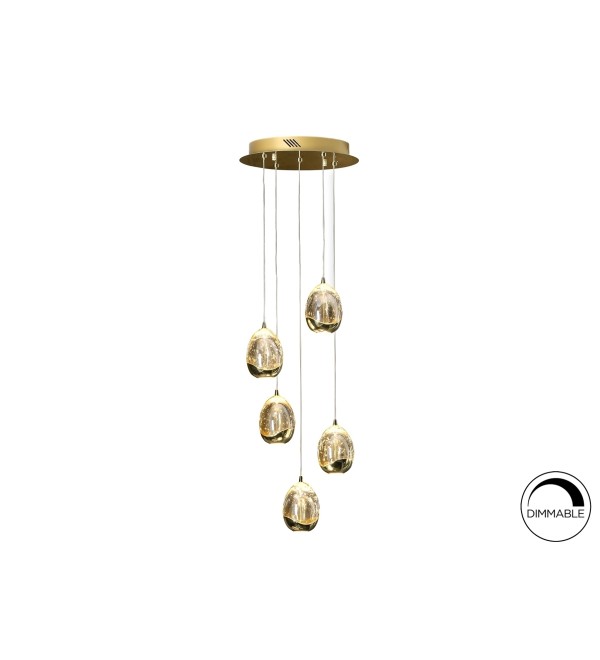Подвесной светильник Rocio LED 5L Ø30 золотой