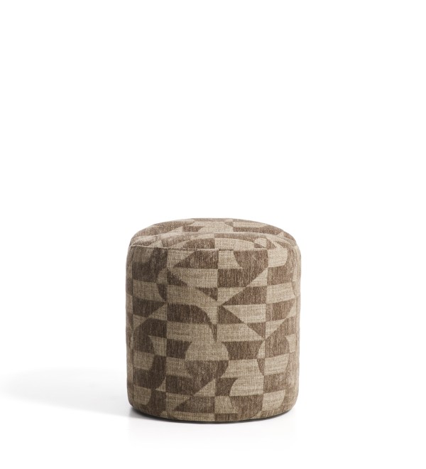 Пуф для ног Nedilo квадратный цвета таупе