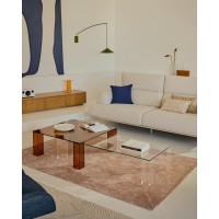 Журнальный столик Adularia из стекла прозрачного цвета 140 x 60