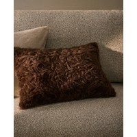 Чехол для подушки Oruma из искусственного меха шоколадно-коричневого цвета, 40 x 60 см