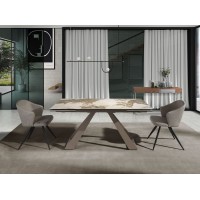 Стул F3208-GRIS /4057 черные ножки