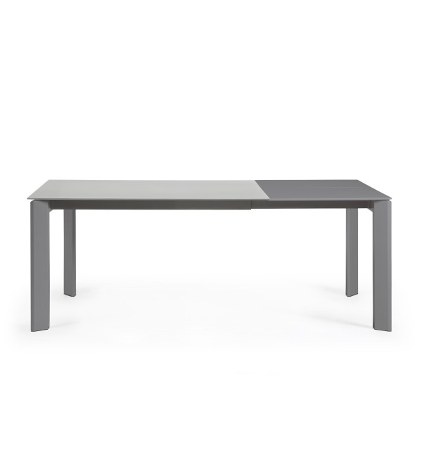 Стол Atta 140 (200) x90 темно-серый, стекло