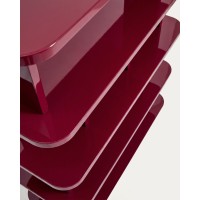 Стеллаж Aduma из МДФ с глянцевой бордовой лакированной отделкой, 100 x 187 см