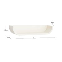 Полка Salaya из лакированной бежевой фанеры ясеня 60 x 12 см