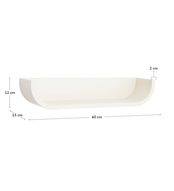 Полка Salaya из лакированной бежевой фанеры ясеня 60 x 12 см
