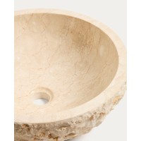 Раковина Orvane из бежевого мрамора Ø 40 см