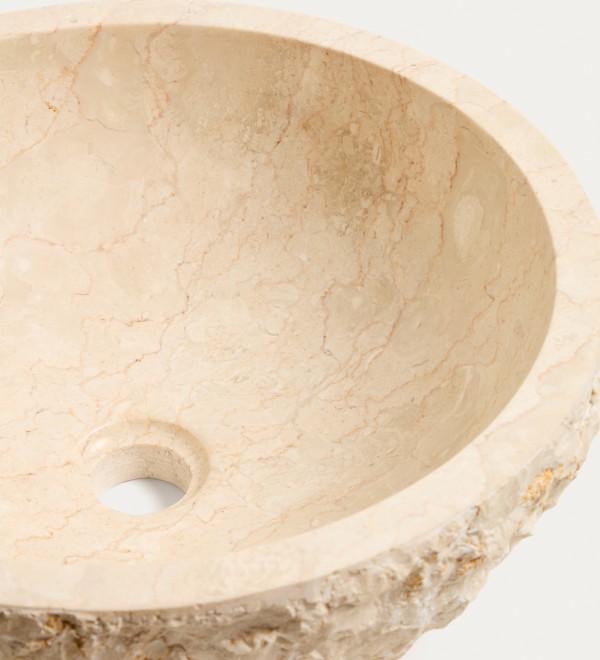 Раковина Orvane из бежевого мрамора Ø 40 см